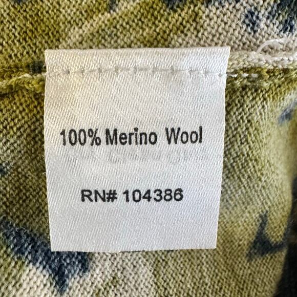 Garnet Hill Merino Wool 3/4 Sleeve Lightweight Women’s Floral Cardigan Small - Picture 5 of 5